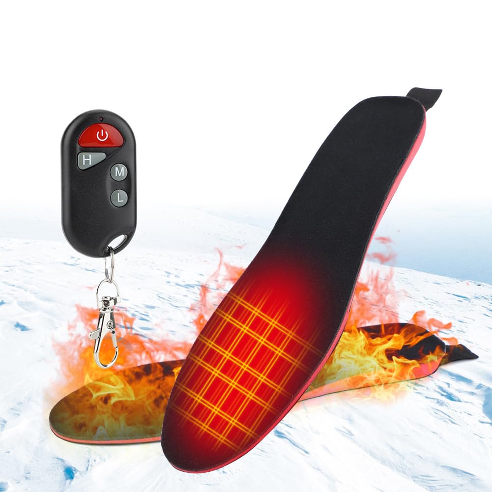 Plantillas calefactoras de invierno con fibra de carbono y carga USB para senderismo Plantillas calefactoras de esquí