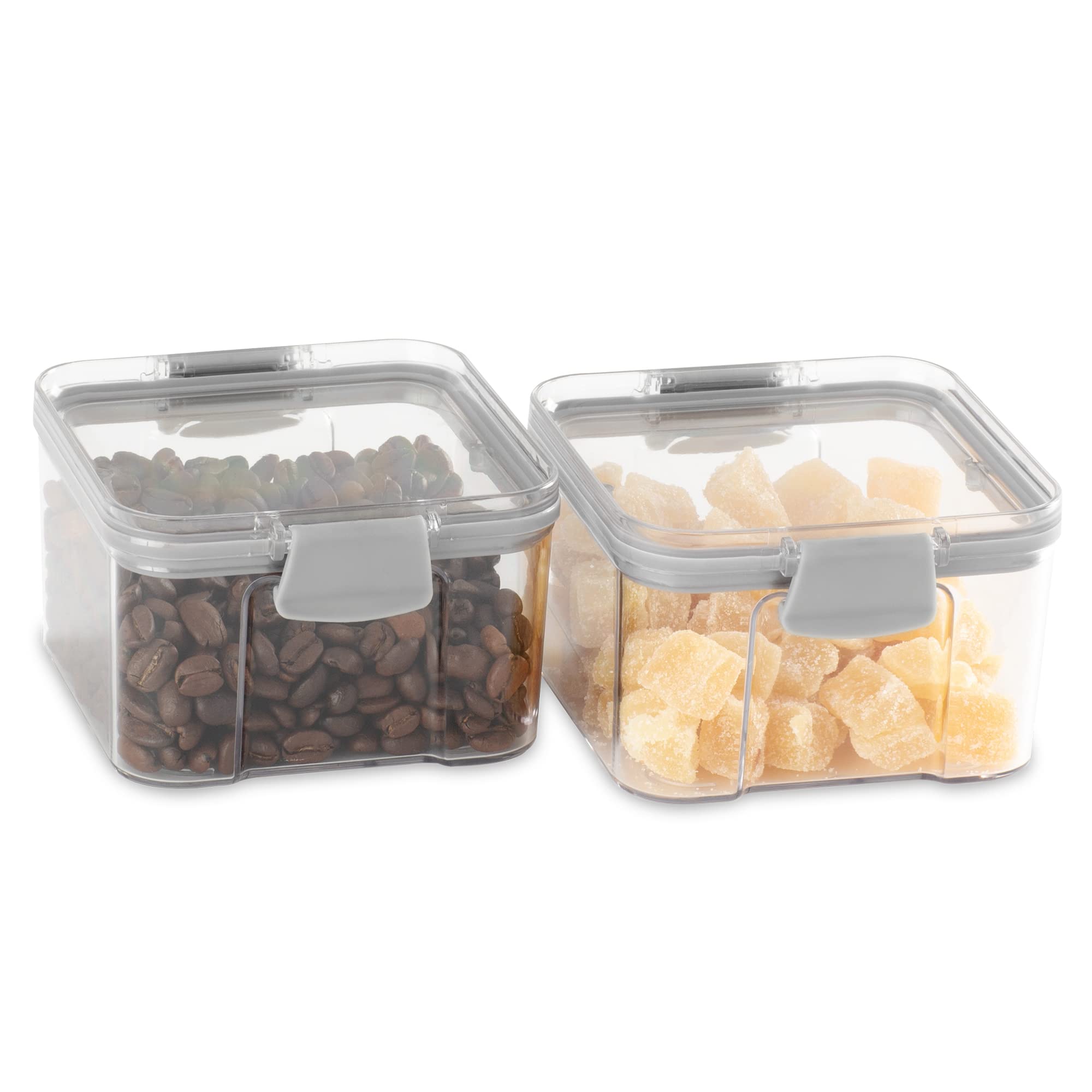 Livivo Clear 460Ml Stackable Airtight Food Storage Containers - Set Of 2 In