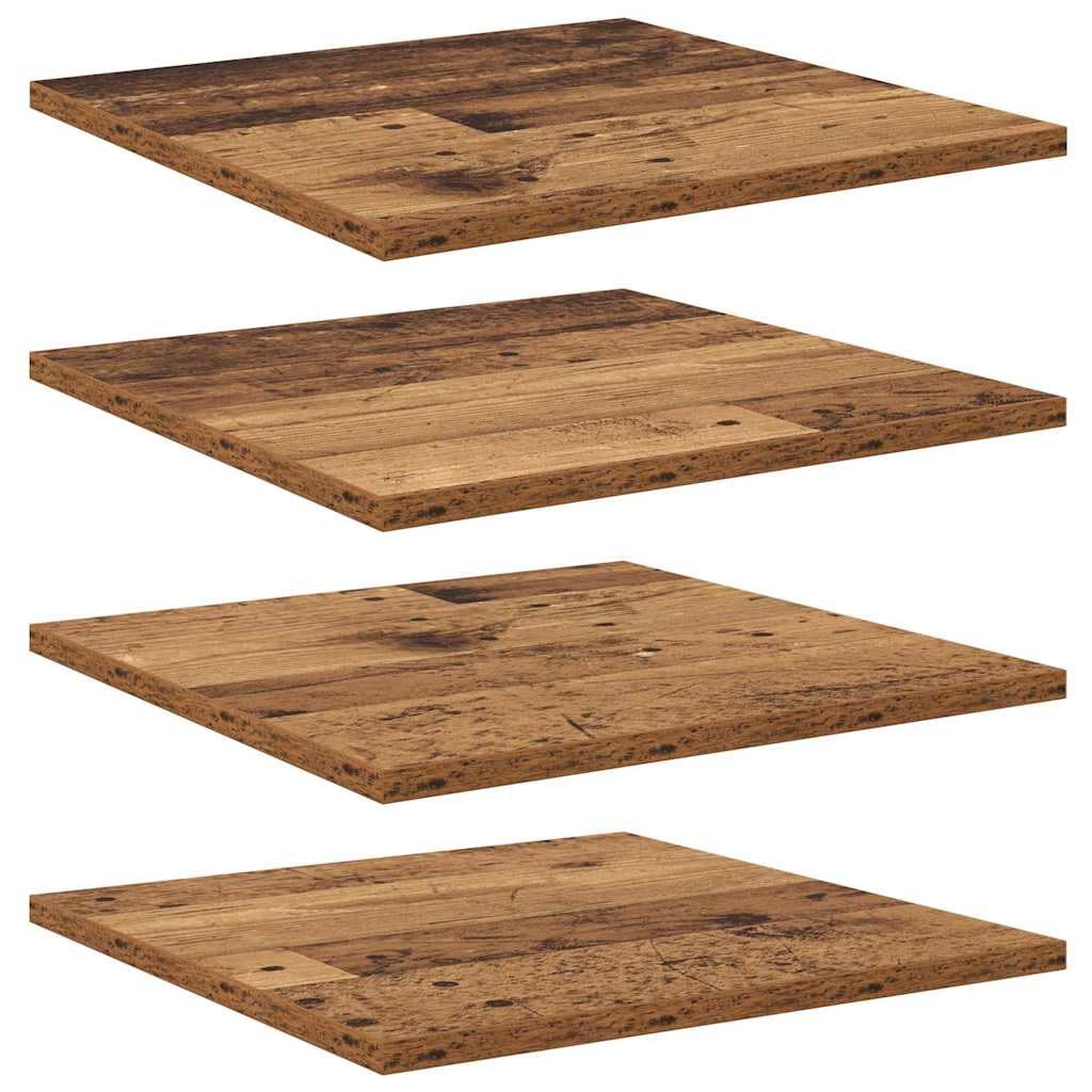 vidaXL Bookshelf Board 4 pcs Brown 40 x 40 x 1.5 cm Engineered Wood, Durable Bookshelf Board, Rectangular Design, Modern Shelving Solution for Living Room, Study Storage, Home Furniture โ image 1