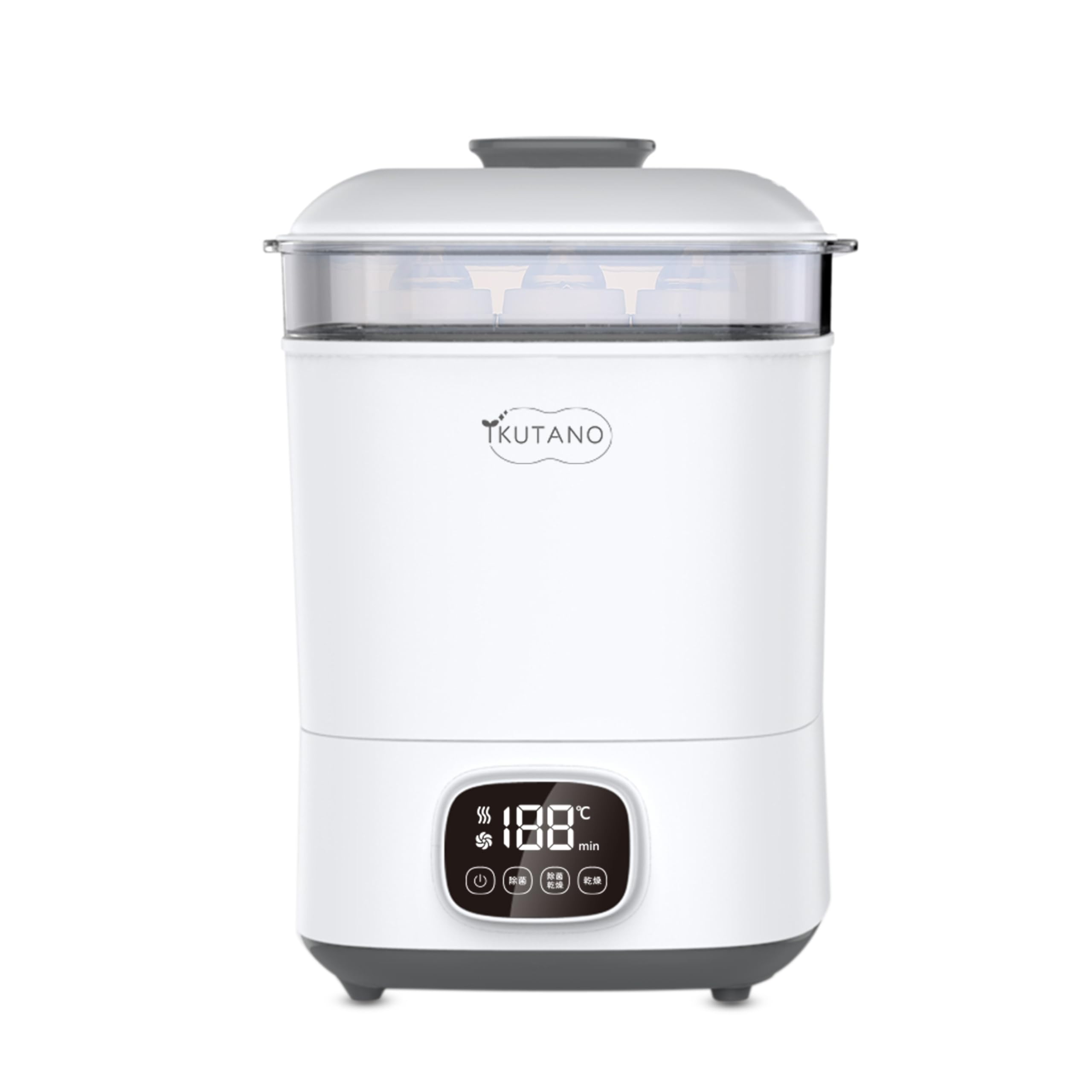 【助産師さん推奨】イクタノ 哺乳瓶除菌乾燥機 哺乳瓶乾燥 哺乳瓶 スチーム除菌 乾燥機 スチーム 除菌 乾燥 ラック 哺乳びん 保管ケース 日本語説明書付き PSE取得 ホワイト