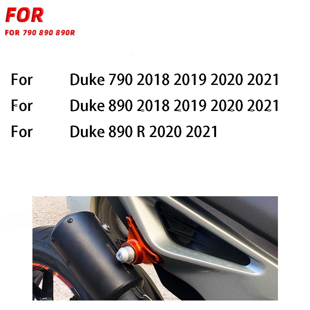 Moto tubo di scarico staffa anello fisso supporto staffa protezione Compatible with KTM Duke 790 Duke 890 Duke 890 R 2018 2019 2020 2021 2022 2023 2024 (Nero)