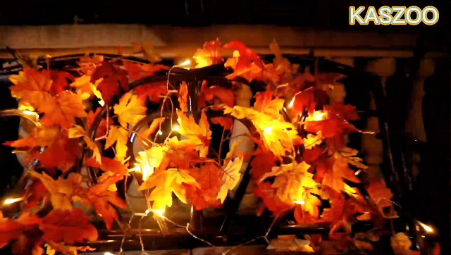 KASZOO Herbstgirlande 2 Stück - Künstliche Ahornblätter 176cm Für Herbstdeko