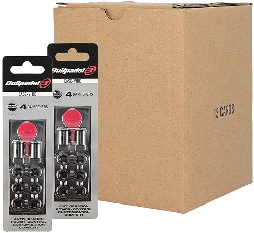 Bullpadel Boîte 12 Pièces - Blister (4 Pièces) Ease Vibe Antivibrator 005 Black