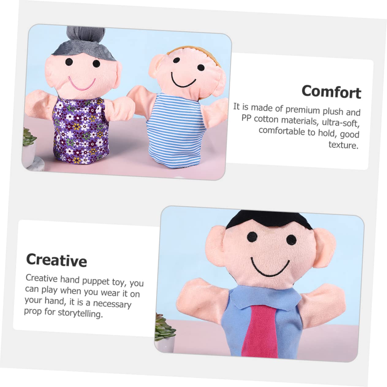 ORFOFE 6 Marionette da Mano Creative per Giocattoli Educativi per Sviluppo Creatività e Adatte e Adulti per Raccontare Storie e Ruolo