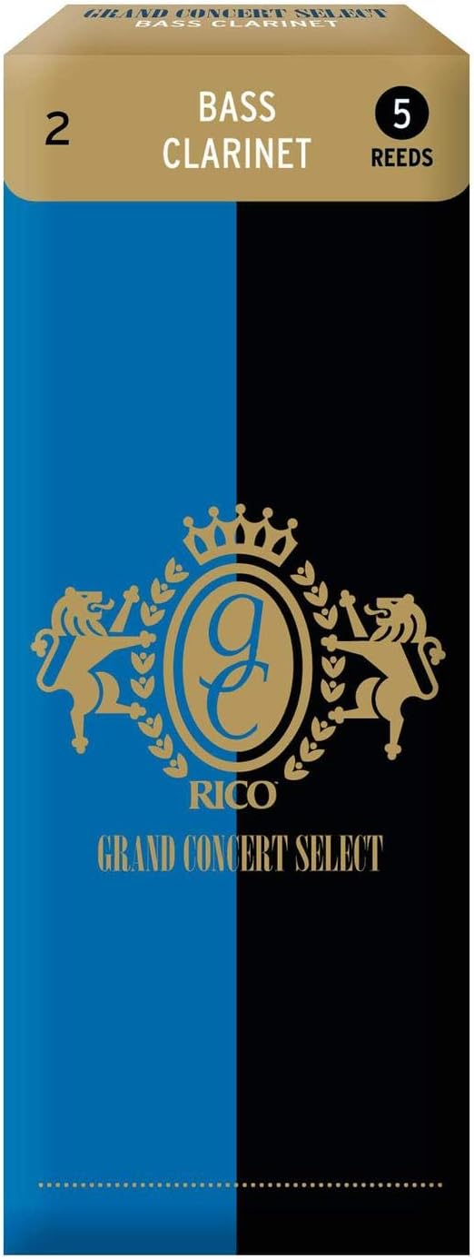 D’Addario Woodwinds Grand Concert Select Bass Clarinet Reeds, Strength 3.5, 5-pack