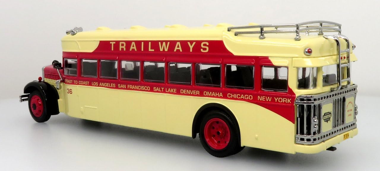 Trailways Bus 1935 BK Parlor Coach - 1:50 Scale 9" Long Iconic Replicas