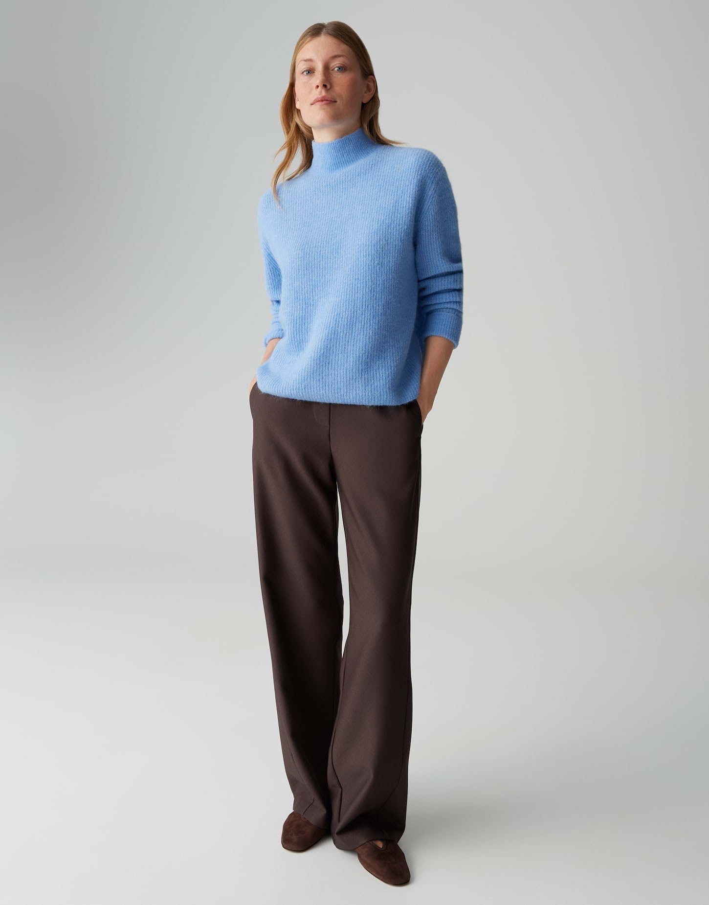 OPUS Damen Pullover | PARF Regular Strickpullover im Alpaka Wollmix