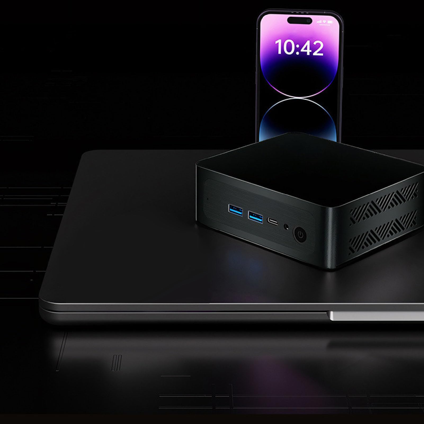 Mały Komputer Stacjonarny Procesor I3 1215U, NVMe PCIe 4.0x4, 9,6 Gb/s Wi-Fi 6E, 5.2, 2.0, USB3.2, TYPE C, materiał Metalowy, Obsługa Grafiki Iris Xe, sieć 1000M, (Wtyczka UE
