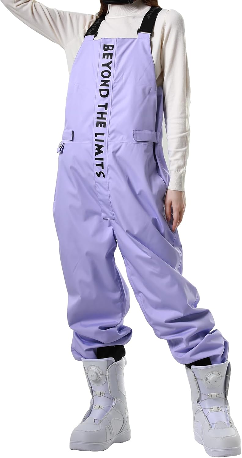 PHIBEE Women's Insulated Warm Snow Pants Waterproof Breathable Ski Bib Overalls