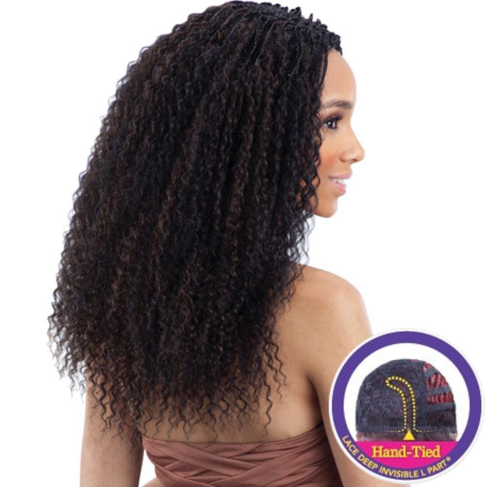 FreeTress Equal Lace Deep Invisible "L" Part Lace Front Wig - ORANGE BLOSSOM (1 Jet Black)