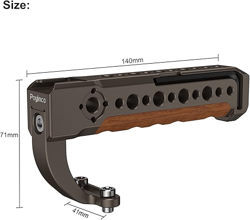 Miniatura 6 de Agarre de mango superior de cámara y estabilizador de jaula con soporte de zapata fría para cámara DSLR
