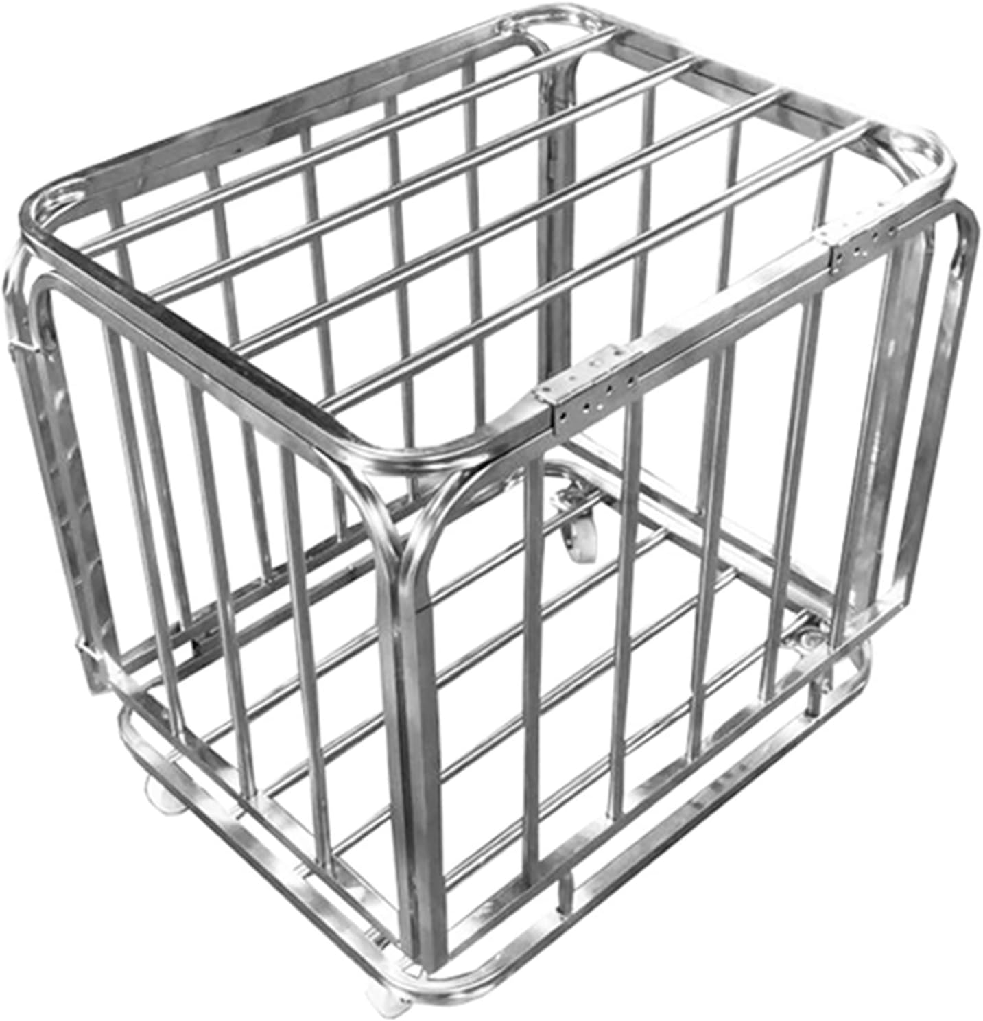 Sports Ball Storage Rack Sports Ball Organizer for Garage, Large Soccer Equipment Cart with Lockable Hinge Cover, Basketball Volleyball Folding Storage Cart ()