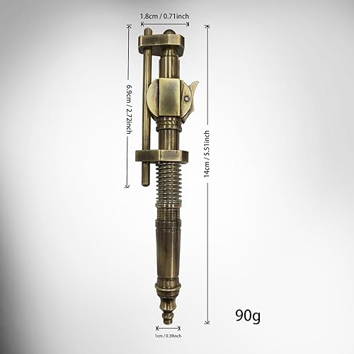 Miniatura 9 de Duffire EDC Bolt Action Pen - Bolígrafo de latón, hecho a mano, diseño de piedra de cráneo, regalo táctico para hombres y mujeres, bolígrafo delgado