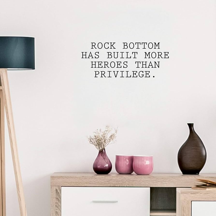 Amazon.com: Vinyl Wall Art Decal - Rock Bottom Has Built