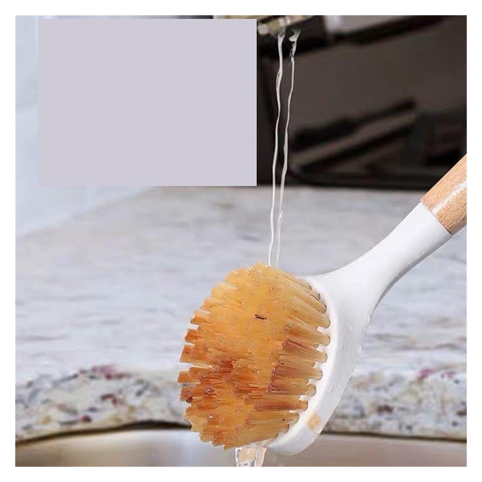 3pcs Pot Brush with Wooden Handle for Home Use pour Cuisine