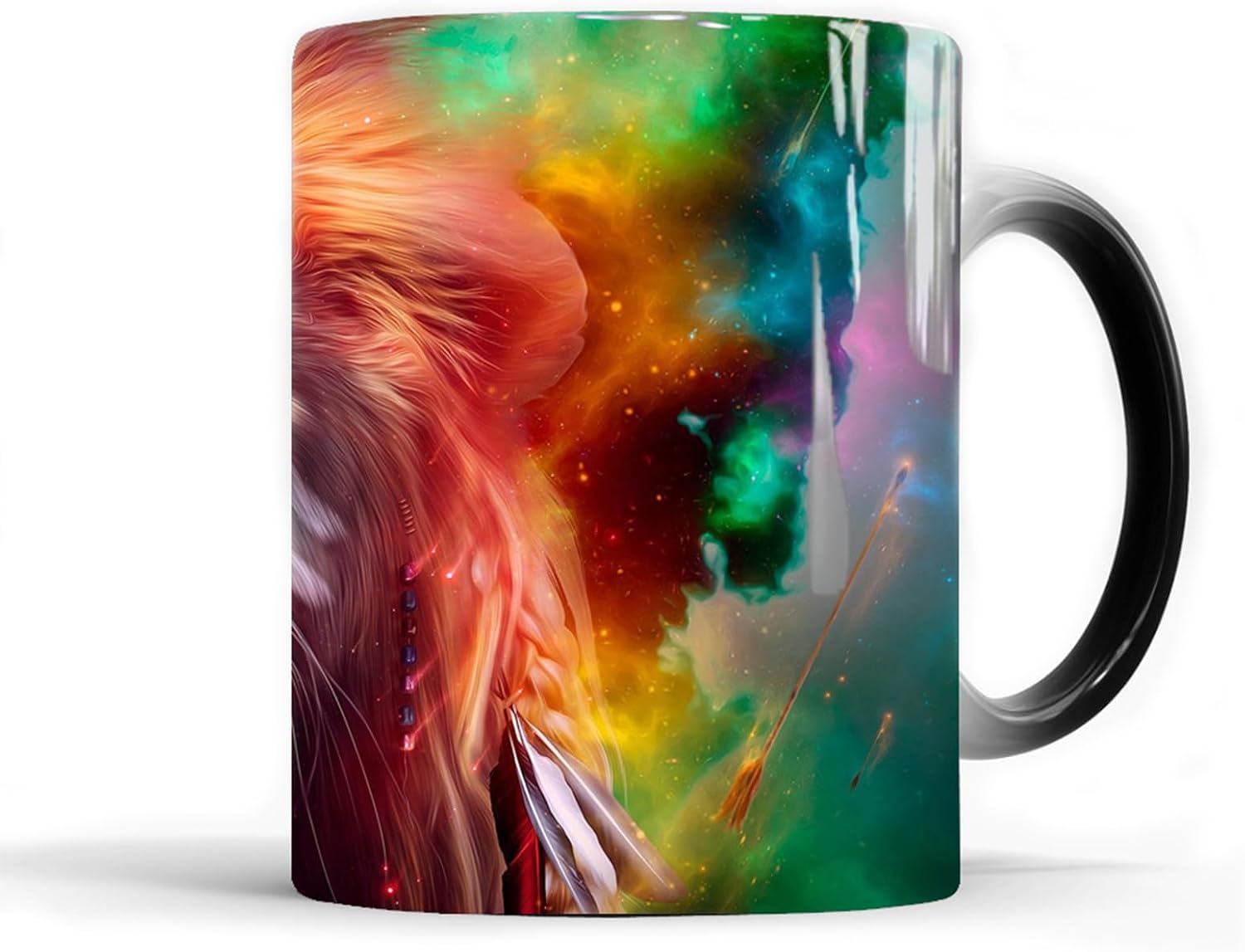 Caliamary Heat Changing Coffee Mug, Lion Heat Sensitive Color Changing Mug Cup, 11 Ounce Funny Ceramic Morning Coffee Mugs Cool Mug for Men image 5