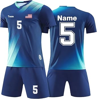 Custom Youth Soccer Uniforms for Boys Girls Personalized Soccer Uniforms for Men Team Set with Name Number Team Logo