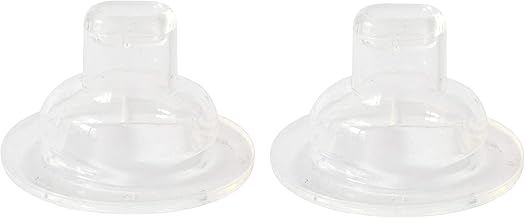THE LITTLE LOOKERS Soft Silicone Training Spout Nipple for Babies | BPA Free Kids Sippy Spouts for Sippers/Wide Neck Feeders| for Babies/Toddlers/Kids (Spout Nipple (Pack of 2), Clear)