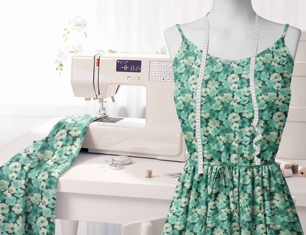 Tissu Jersey Coton Imprimé Floral 58" De Large - 1 Mètre, Pour Vêtements Et Déco DIY