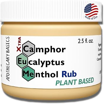 Camphor, Eucalyptus & Menthol Xtra Rub - Plant-Based Formula - Smooth, Moisturizing Balm - 2.5 fl oz