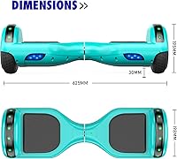 Vista 2 de UNI-SUN Self Balancing Scooter for Kids, 6.5" Two Wheels Scooter with Bluetooth and Lights for Girls Boys Kids Adults C04 Verde