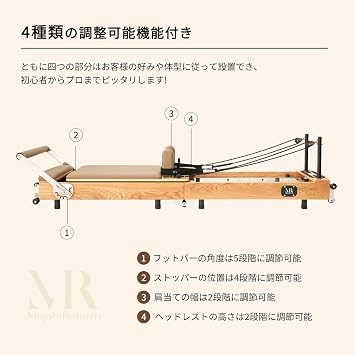 Folding Pilates Reformer - Portable Pilates Machine with 4 Adjustment Functions, 3 Spring Loads, Pilates Core Bed, Pilates Board, Box, and Jump Board Included for Studio, Home, and