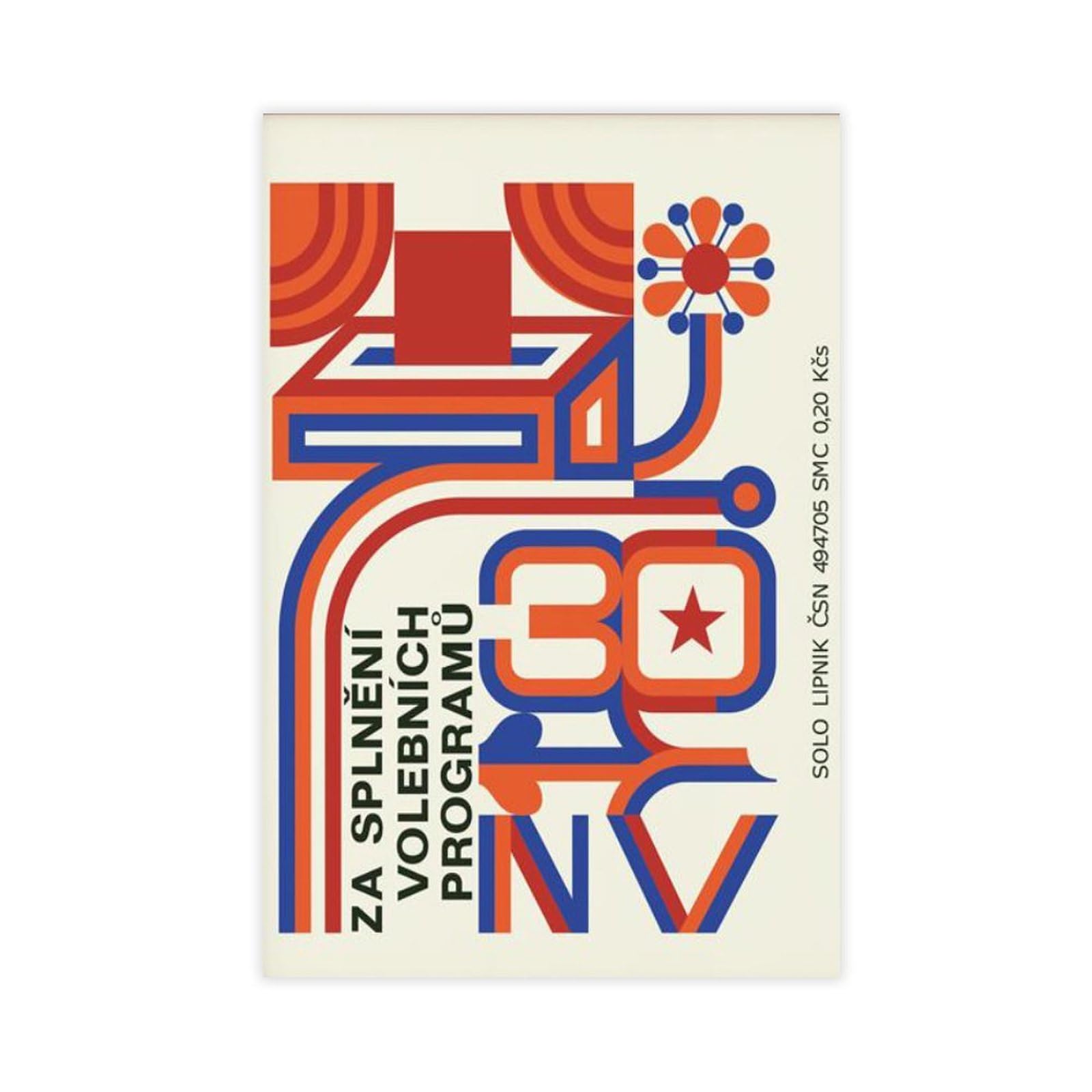 GJtyRFH Soviet Matchbox Label Ballot Box Mid Century Modern Czech Daisy Face Woodstock Canvas Modern Poster Wall Art Prints Paintings Living Room Bedroom Decor 16" L X 24" W