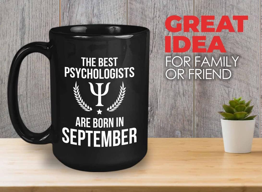 Bubble Hugs Psychologist Coffee Mug 15oz Black - Psychologists Born In September - Psychology Student School Graduation Psychiatrist Therapist Sociologist Counseling Educational Forensic Personality