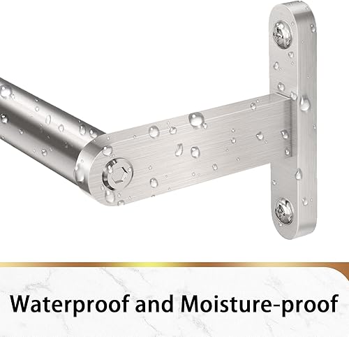 Miniatura 4 de Toallero de baño de 24 pulgadas, toallero para baño montado en la pared, moderno soporte de toalla de baño de acero inoxidable resistente, barra