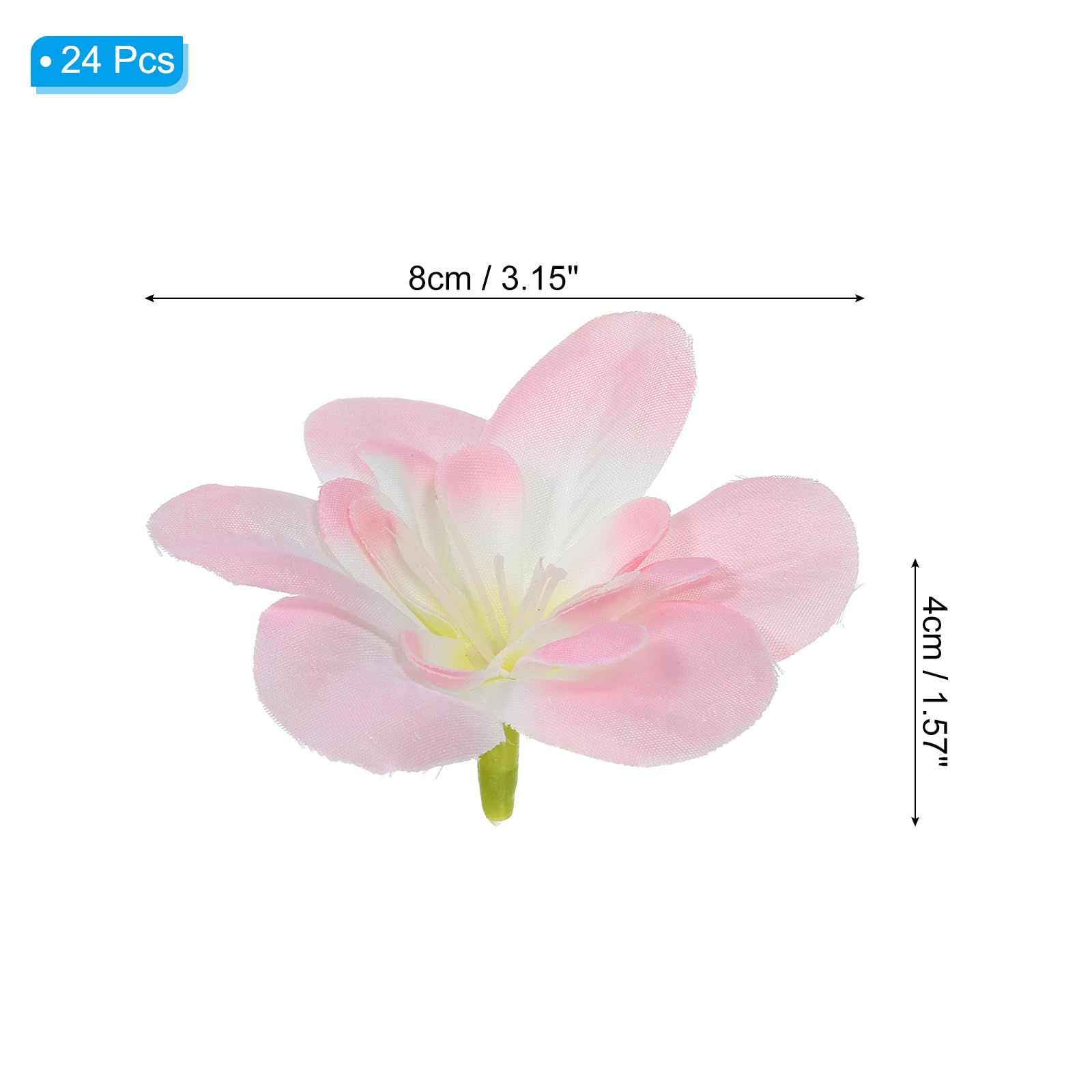 PATIKIL Artificial Orchid Petals, 24Pcs Faux Orchid Flower Head Fake Butterfly Flowers Crafts for Home Wedding Decoration Pink - Image 2