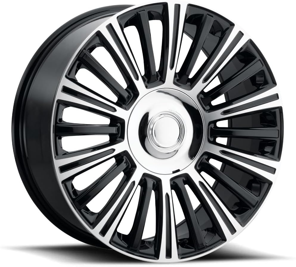 Replica ES4 Wheel 24x10 inch Aluminum Rim 24 inch Gloss Black Machined Face 6 Lug Multispoke for Truck/SUV ES4 240-6009-28 GBMF