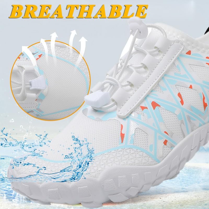Image of Water Shoes Men Women Barefoot Shoes Outdoor for Beach Aqua Swim Pool River Water Quick Dry Boating Fishing Diving Surfing with Yoga Aerobics