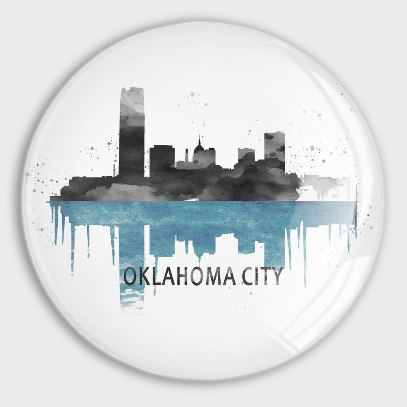Aimants de Réfrigérateur Oklahoma en Verre | Stop aux Papiers qui Tombent