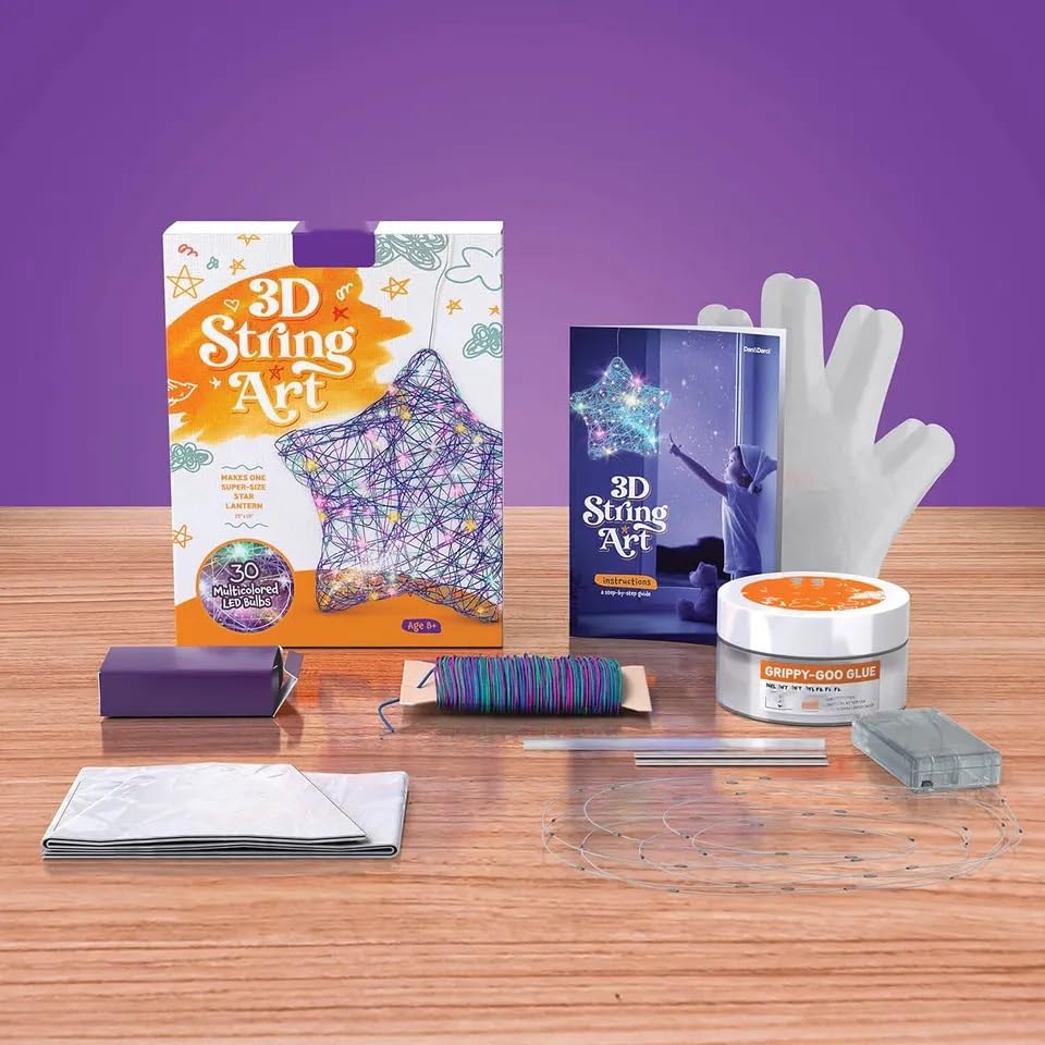 3D Magic Strings: Ultimate String Art Kit for Kids – Spark Creativity & Craft Masterpieces| Vibrant Colors |Eco-Friendly Materials| Perfect Girft for Kids