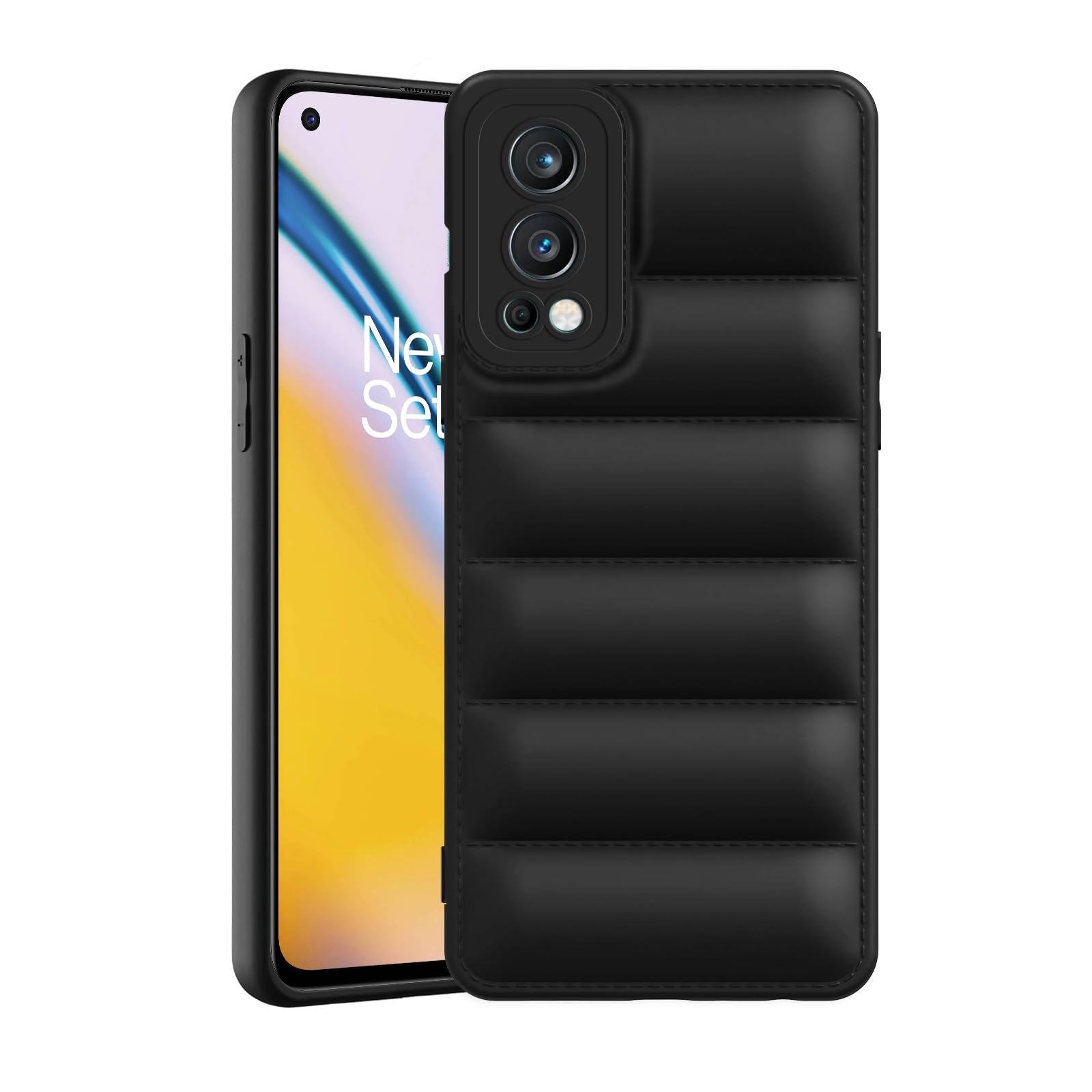 Plus Puffer Case Camera Protection Soft Back Cover for OnePlus Nord 2 - Black (B0CQ8GGGY1) Amazon Price History, Amazon Price Tracker