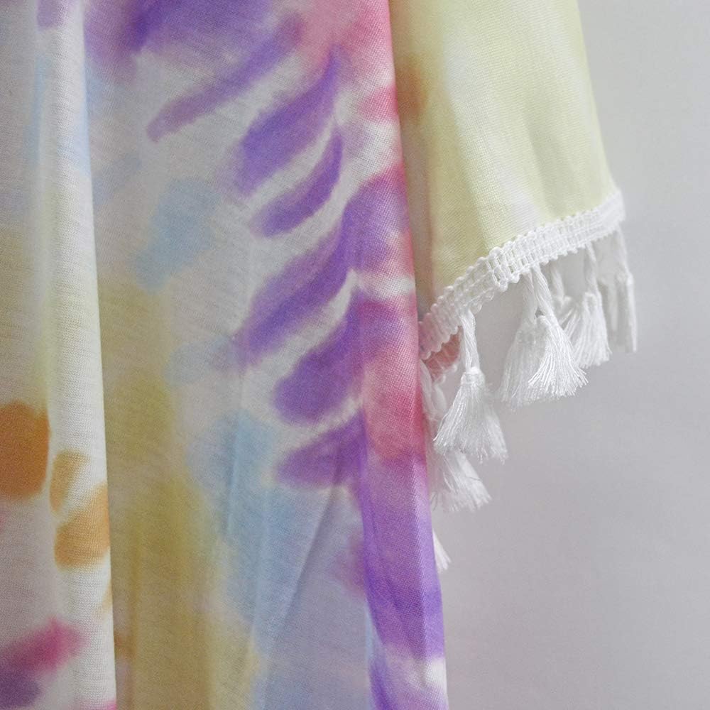 LEOWISE Women's Tie Dye Swimsuit Cover Ups Bikini Beach Bathing Suit Coverups