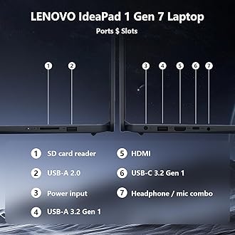 Lenovo IdeaPad 1i Laptop, 15.6" FHD Touchscreen, Intel Core i5-1235U Processor, 16GB RAM, 512GB SSD, Webcam, HDMI, Wi-Fi 6, Windows 11 Home, Blue