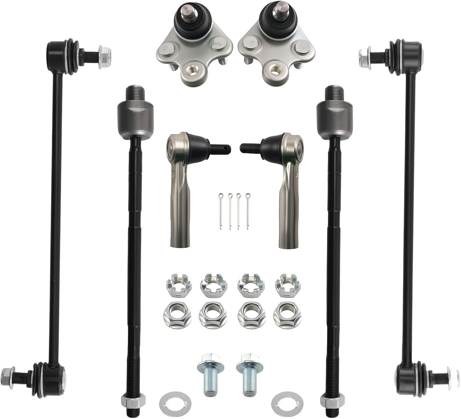 maXpeedingrods 8Pcs Front Sway Bar Links, Lower Ball Joints, Outer & Inner Tie Rods Suspension Kit for Honda CR-V 2007-2011, 53010SWAA01 51320STKA01