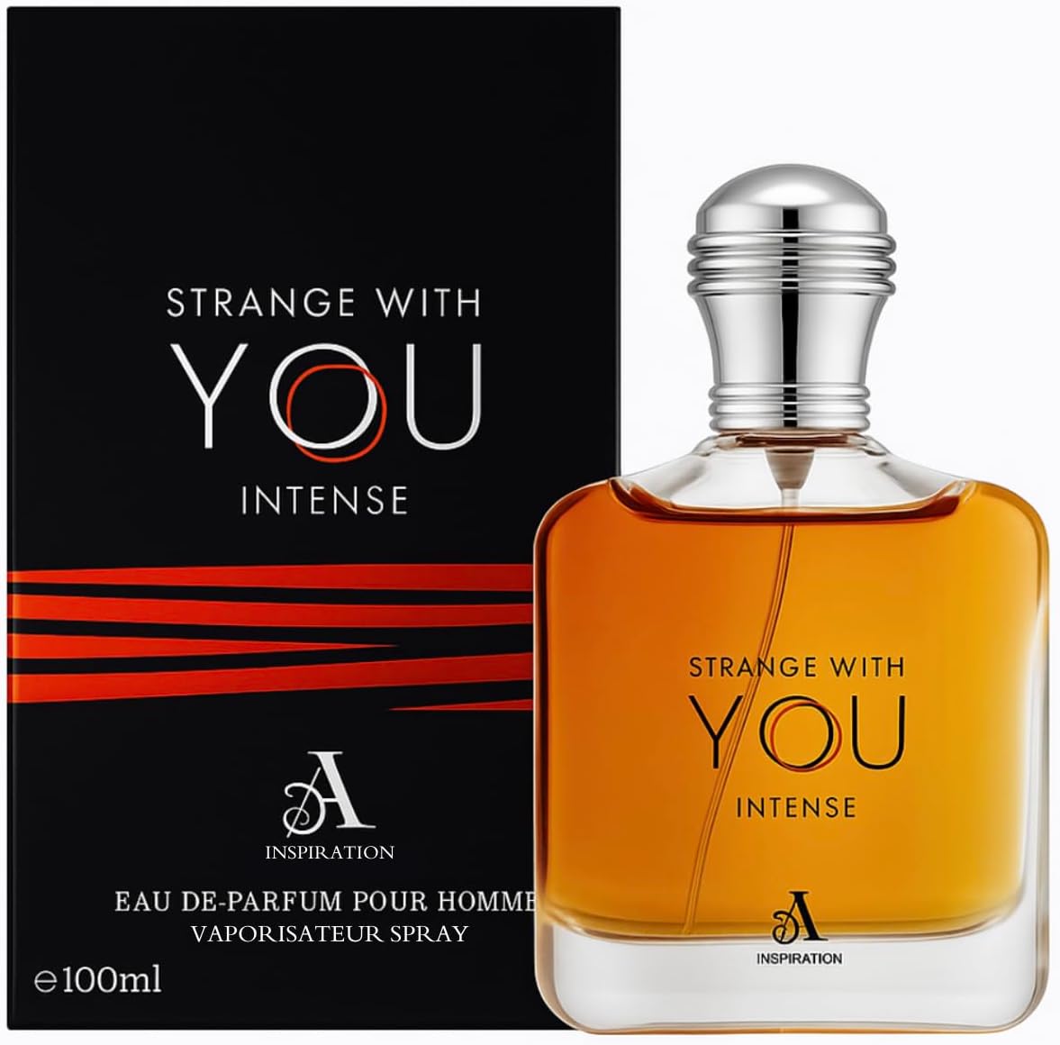 Strange With You Intense Perfume for Men Inspired By Str.onger with Y.ou I.ntensely, 100ml EDP Parfum men with Vanilla and Lavender Notes, Eau de Parfum for Men