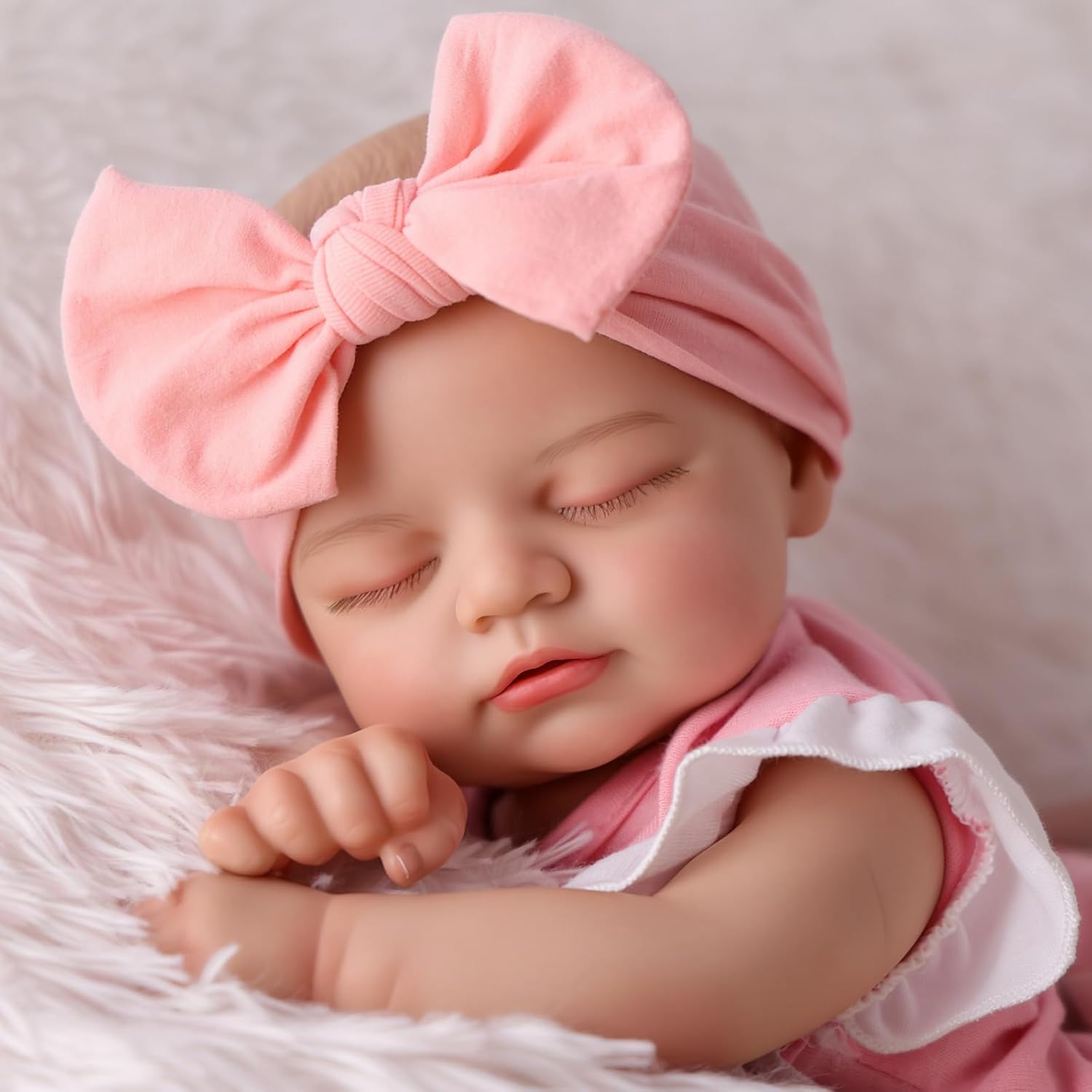 BABESIDE Lifelike Reborn Baby Dolls - 17 Inch Realistic Newborn Baby Doll Sleeping Real Life Baby Dolls Girls with Gift Box for Kids Age 3+