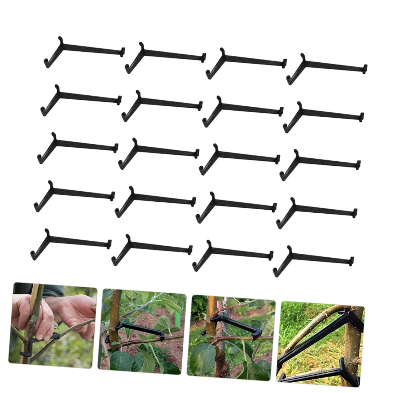 BESTonZON 2 Sätze Pflanzen Clips Teiliges Einstellbare Zweigbinder Für Obstbäume Praktische Gartenhilfe Zur Formung Äste Für Birnbäume Langlebig Und Benutzerfreundlich 25 Stück * 2