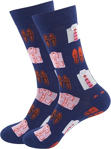 Miniatura 2 de Calcetines de Navidad para mujeres y hombres, calcetines de retazos estampados gráficos de Navidad de tubo alto, calcetines de estilo encantador