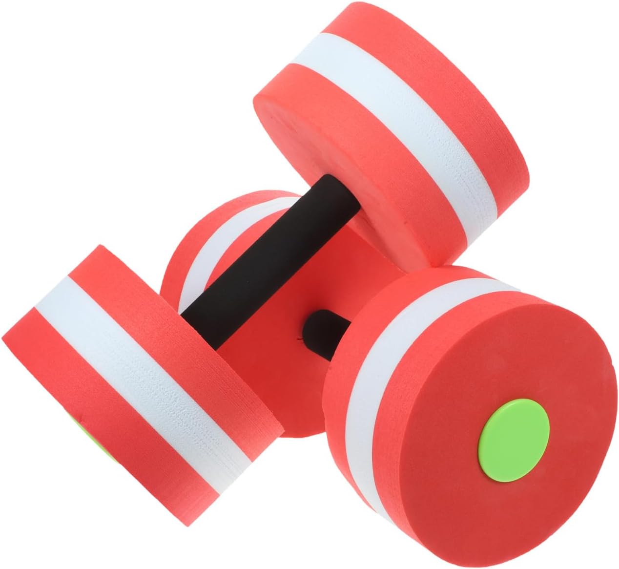 Water Exercise Aquatic Exercise Dumbbells 2pcs High- Density EVA- Foam Dumbbell Set Water Barbells Hand Bar Aerobics (Rose Red) Pool