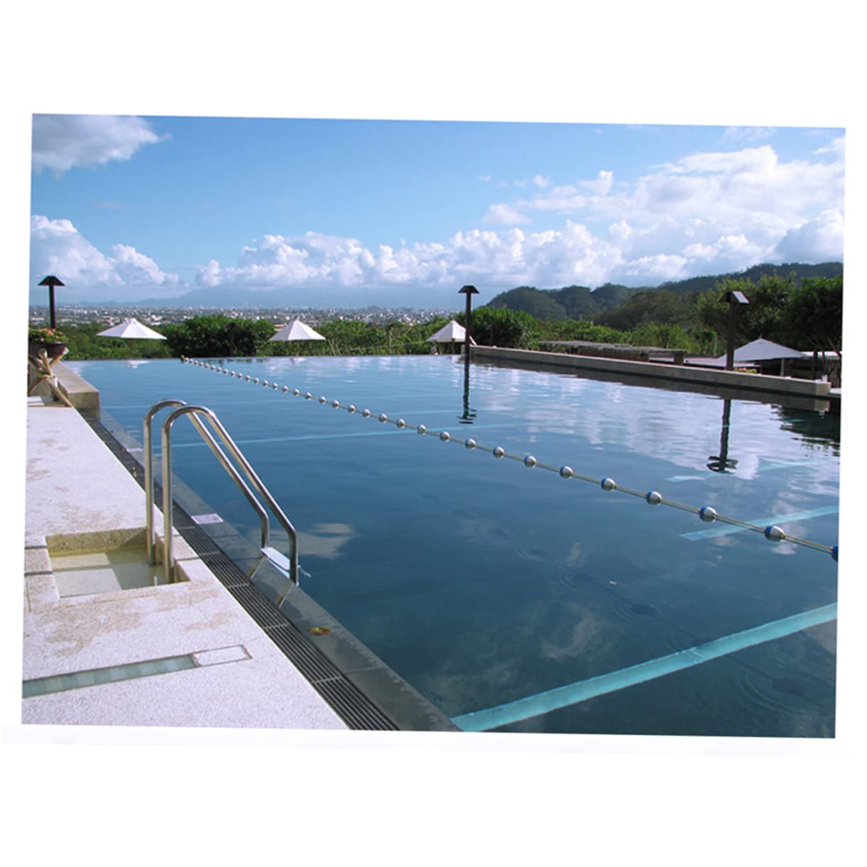 Stabiles 7 m langes Schwimmbad-Trennseil mit schwimmendem Ball, wasserdichter Schwimmmarker für Pooltraining und Schwimmzubehör