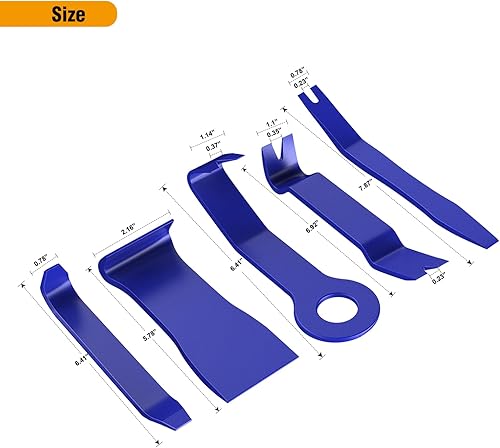 Miniatura 27 de GOOACC Kit de herramientas de eliminación de molduras automáticas de 9 piezas, kit de herramientas antiarañazos para el audio del automóvil, kit