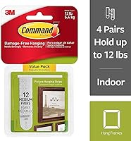 Vista 2 de Command 7869J sin daños para colgar cuadros y marcos, tiras grandes (48 pares)