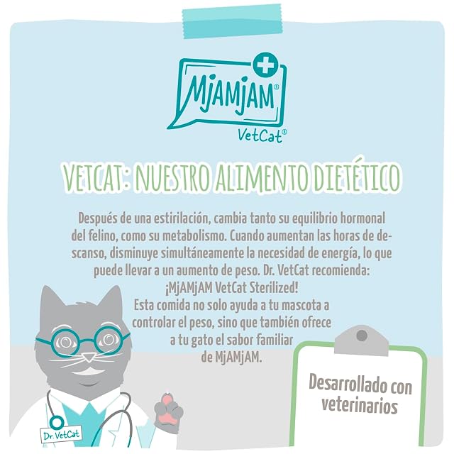 Foto 2 de 5 de MjAMjAM VetCat - Comida húmeda Premium para Gatos - Diet - Sterilised