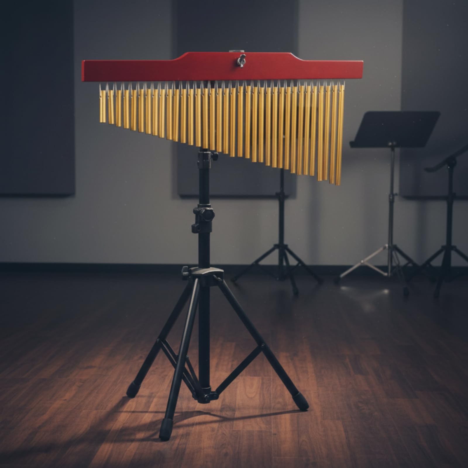 Campanelli a 36 Note Dorato Campanelli a Barra con Treppiede Professionale Percussione per Scuole di Musica, Studenti, Orchestra