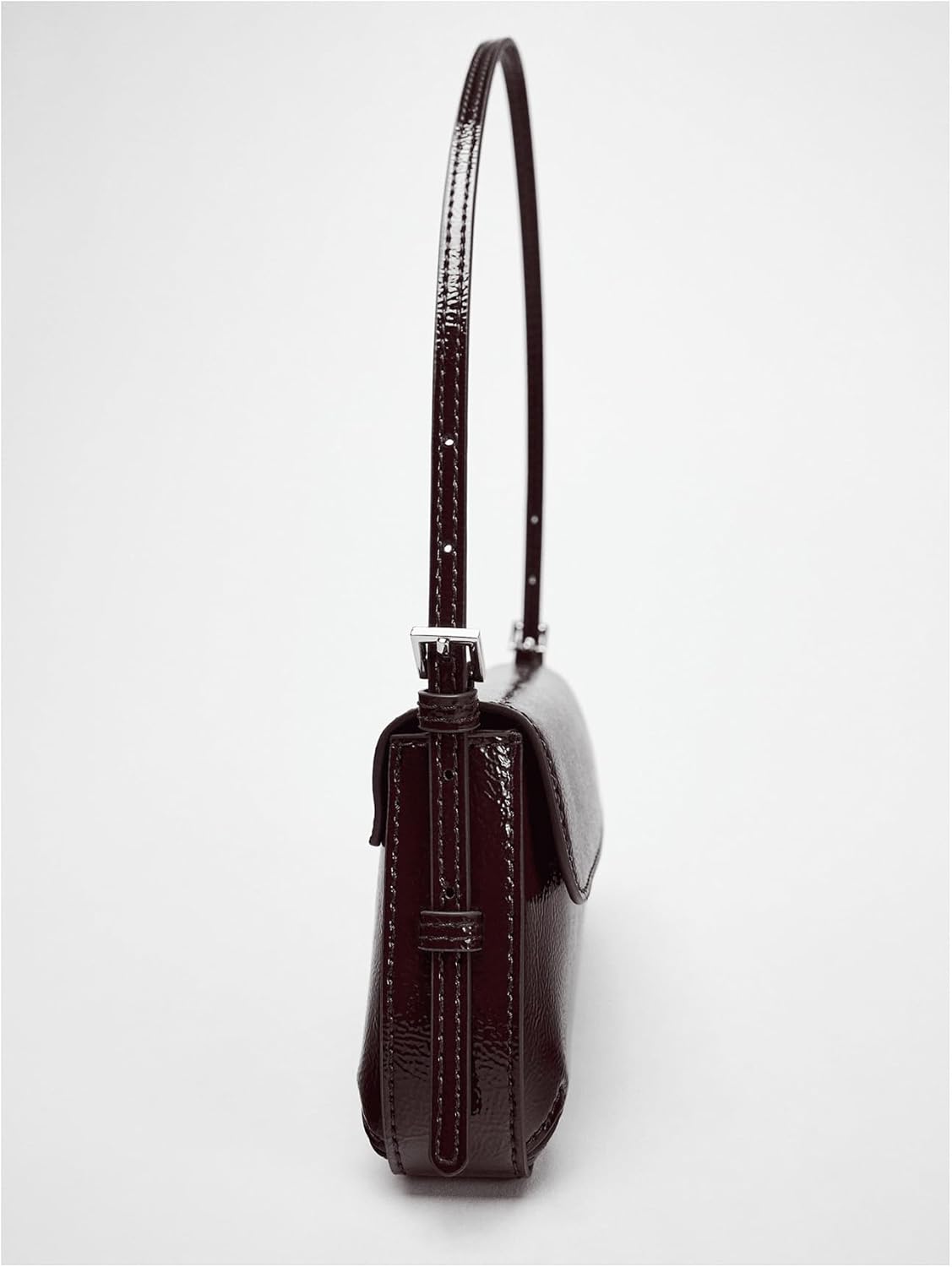 SweatyRocks Women's Leather Shoulder Bag Trendy Top Handle Handbags Y2K Flap Underarm Purse - Image 4