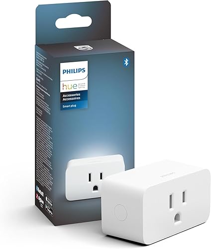 Philips Hue Smart Plug, White - 1 Pack - Turns Any Light Into a Smart Light - Control with Hue App - Compatible with Alexa, Google Assistant, and Apple HomeKit - 1 Count (Pack of 1)